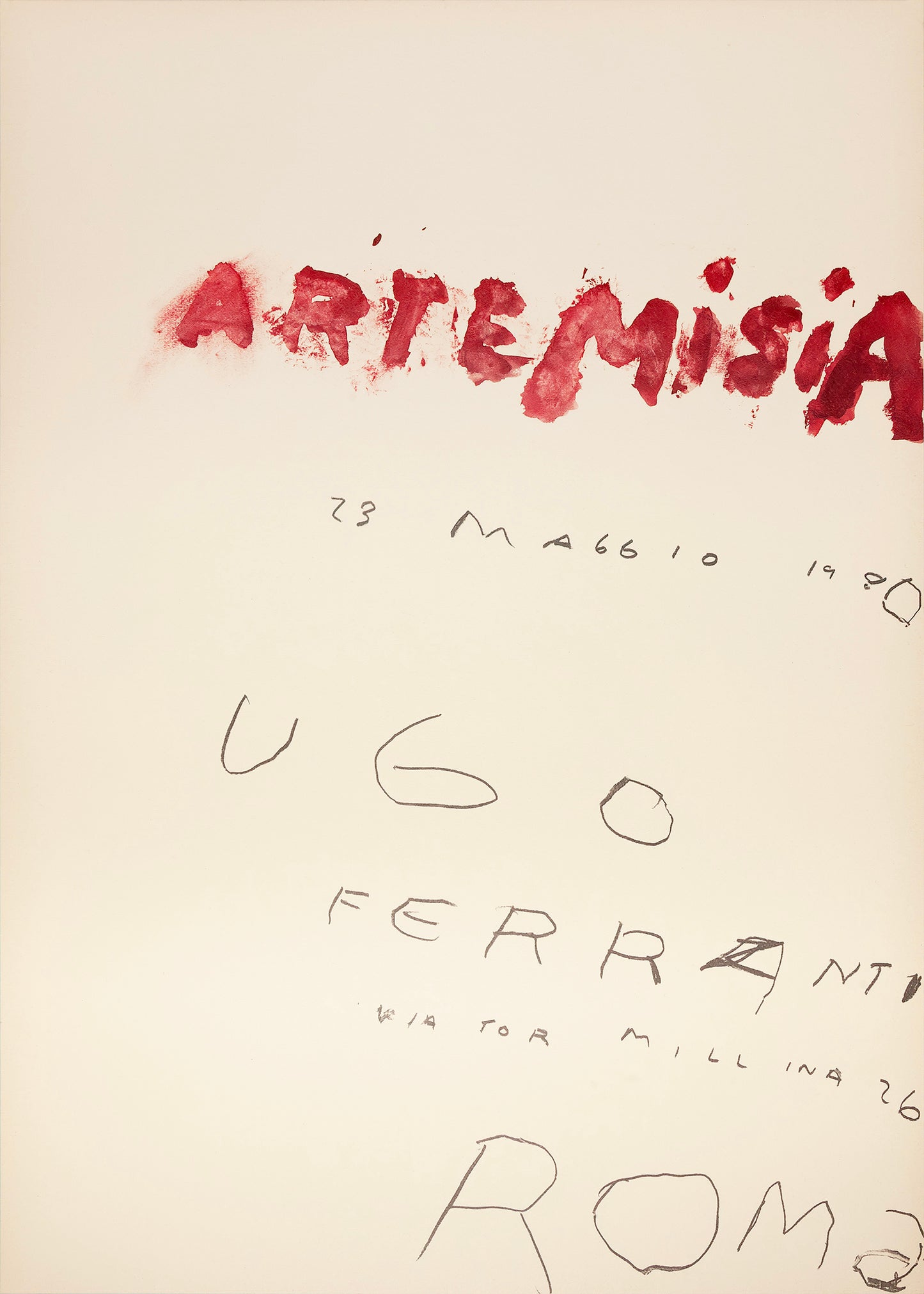 Cy Twombly - Artemisia print (1980)