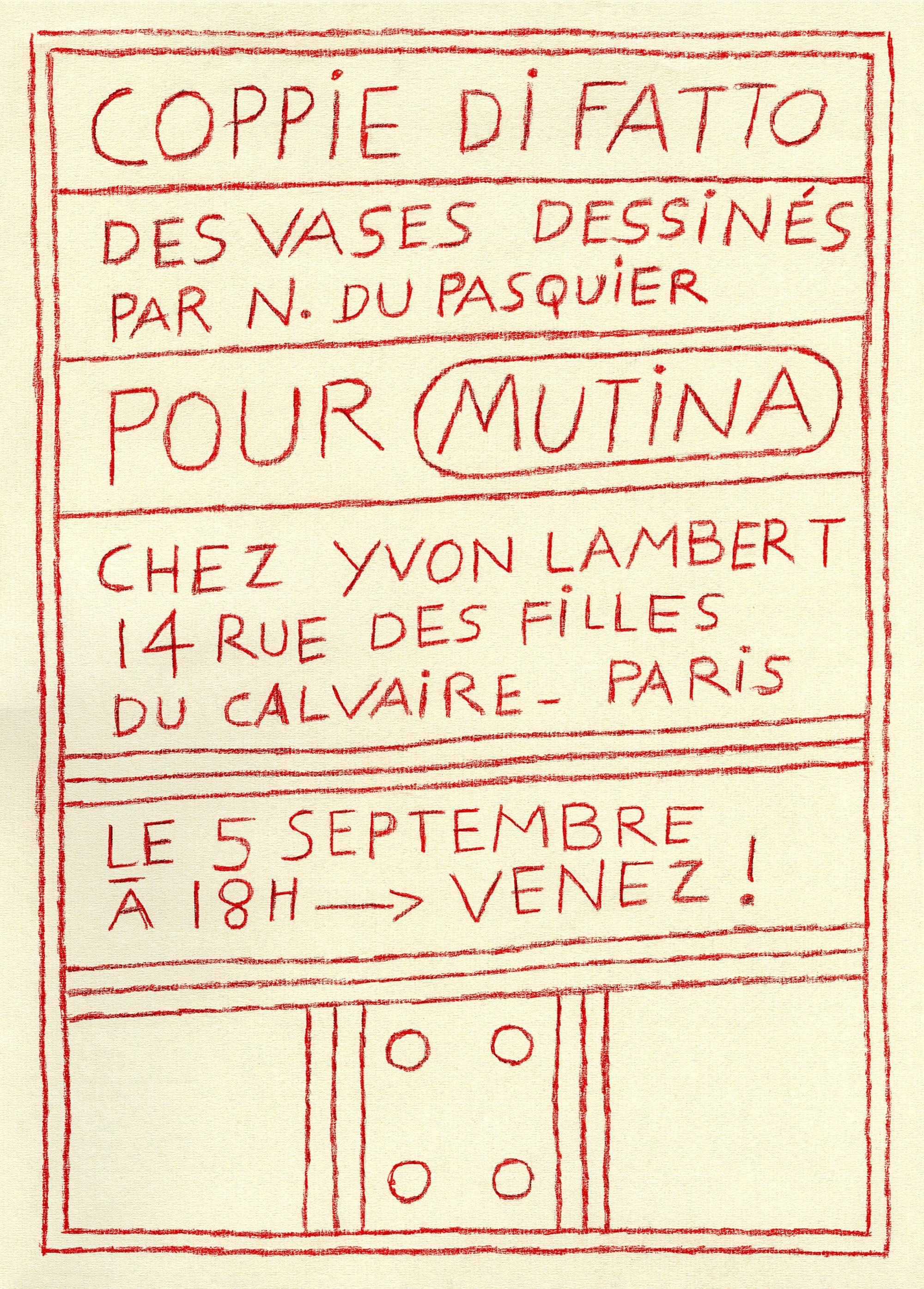 Nathalie Du Pasquier - Coppie di Fatto (Poster)