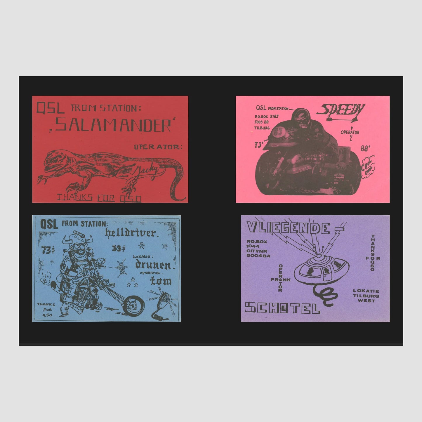 Masala Noir - QSL cards from Belgium/Netherlands (1975-1995)