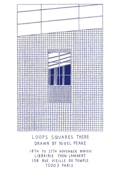 Nigel Peake - Loops Squares There (print)