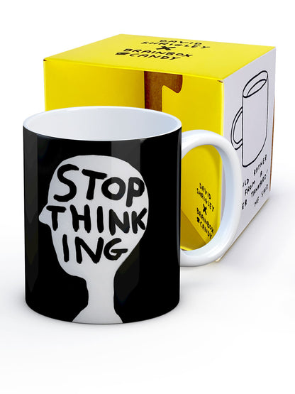 David Shrigley - "Stop Thinking" Mug