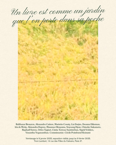 « UN LIVRE EST COMME UN JARDIN QUE L'ON PORTE DANS SA POCHE »