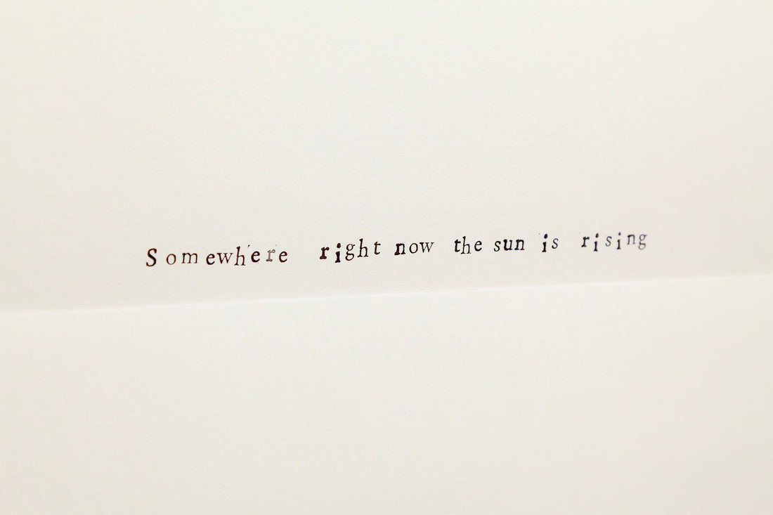 VITRINES : David Horvitz - Somewhere right now the sun is rising / somewhere right now the sun is setting