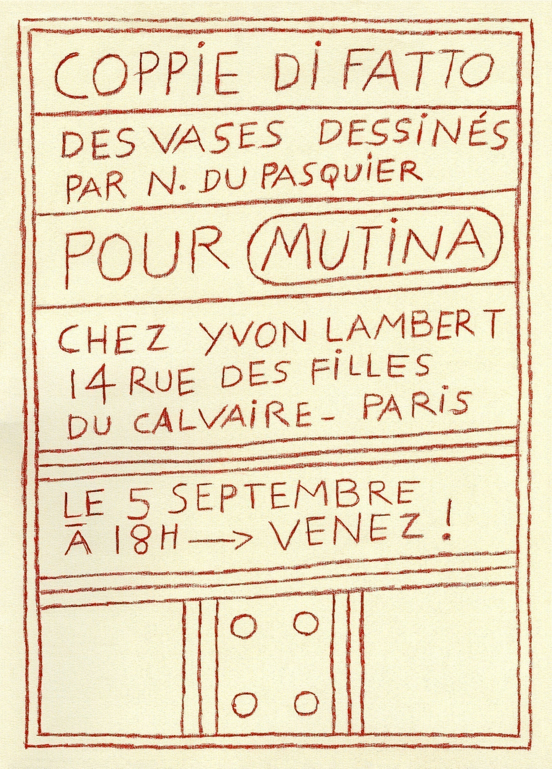 NATHALIE DU PASQUIER <br>« COPPIE DI FATTO »