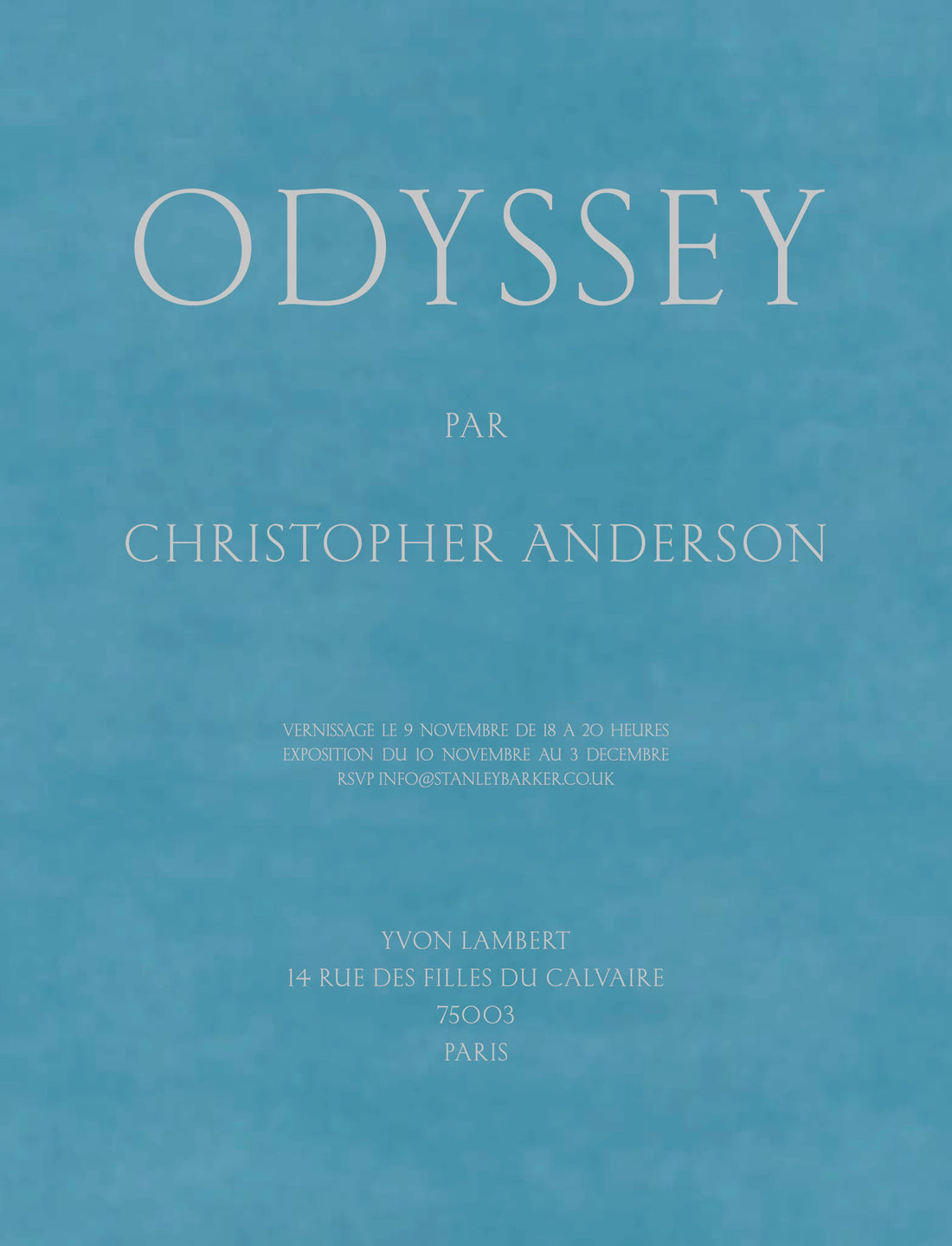 CHRISTOPHER ANDERSON <br>« ODYSSEY »