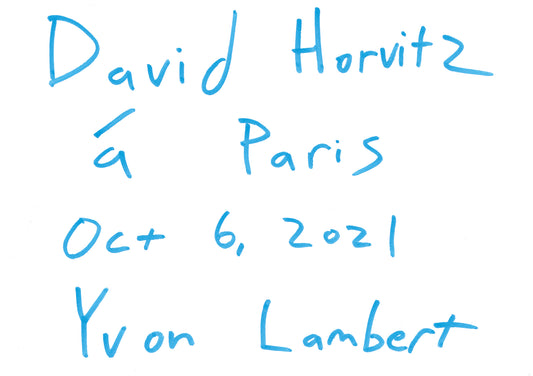 DAVID HORVITZ <br>« À PARIS »