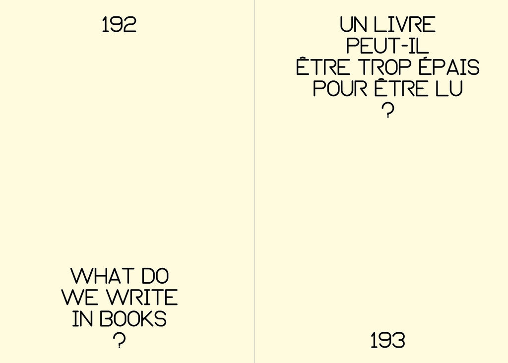 16 millions de signes – From and about books