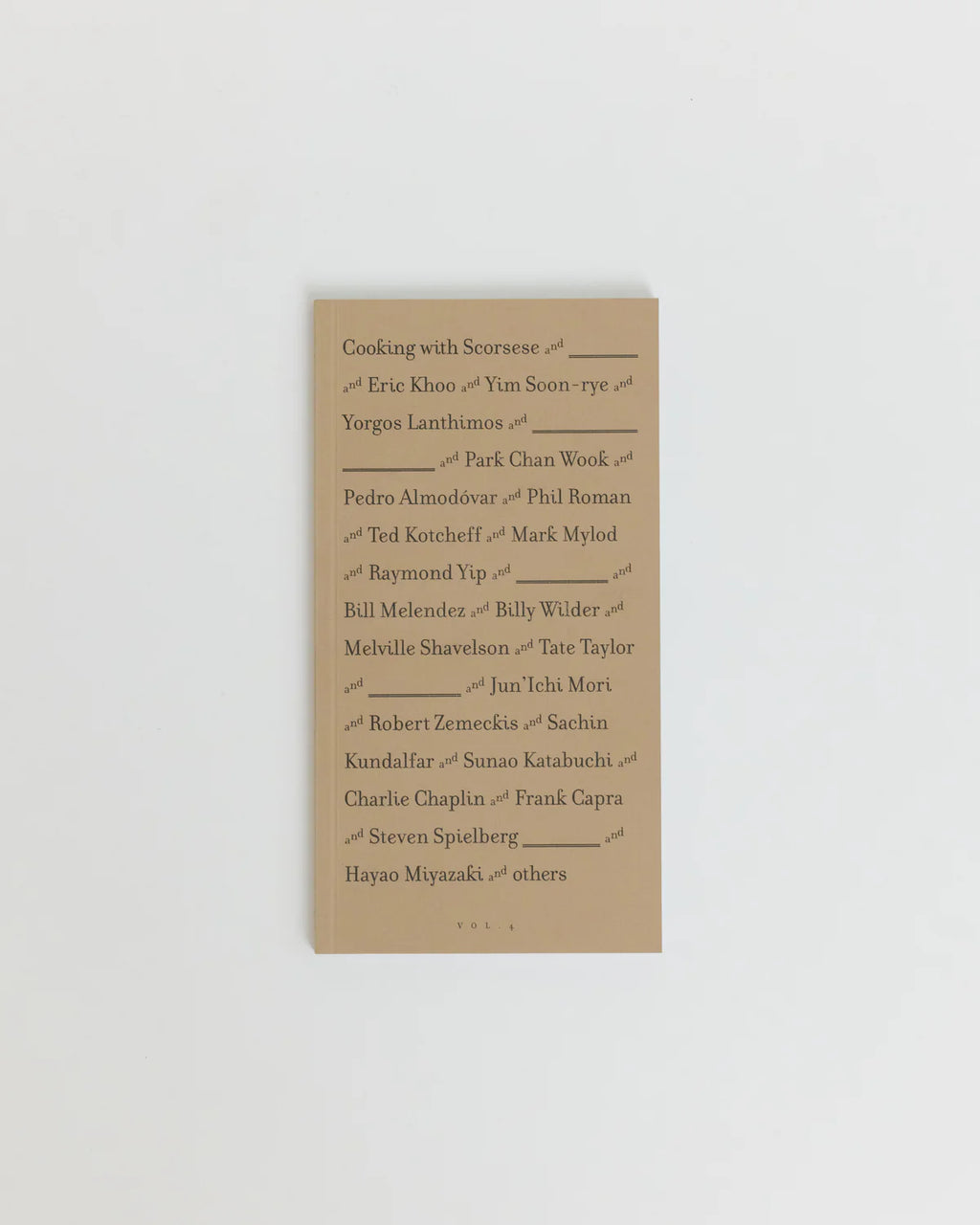 Cooking With Scorsese and others Vol. 4