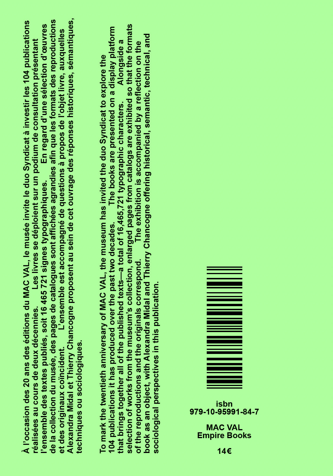 16 millions de signes – From and about books