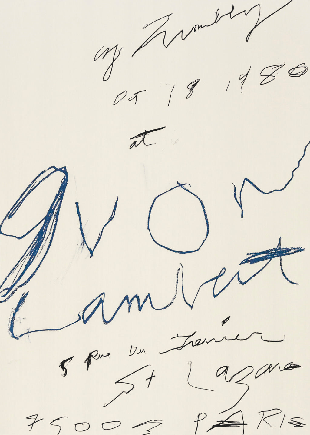 Cy Twombly - Print (1980)