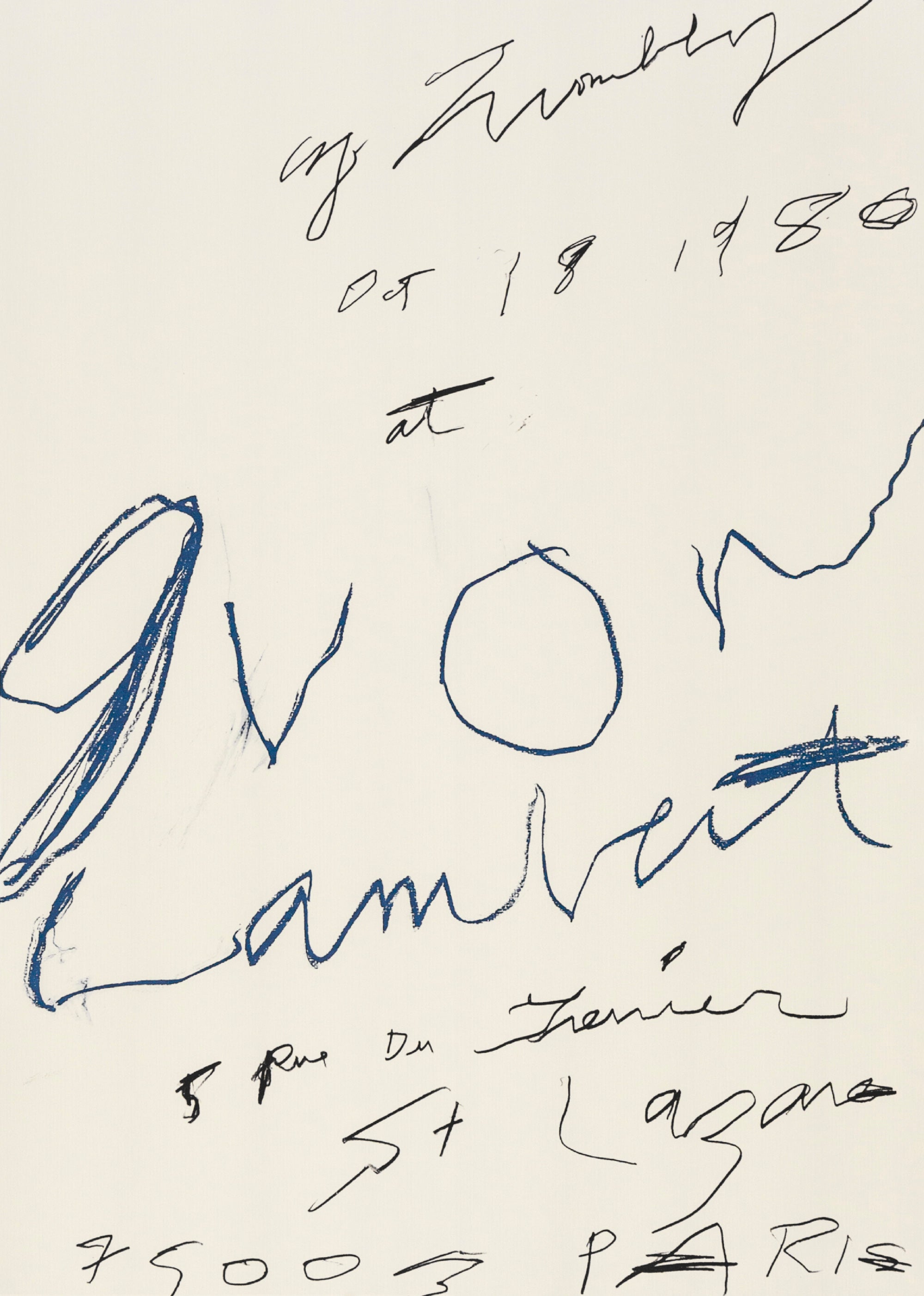 Cy Twombly - Print (1980)