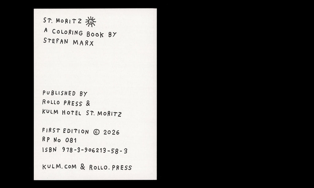 Stefan Marx - St. Moritz, A Coloring Book