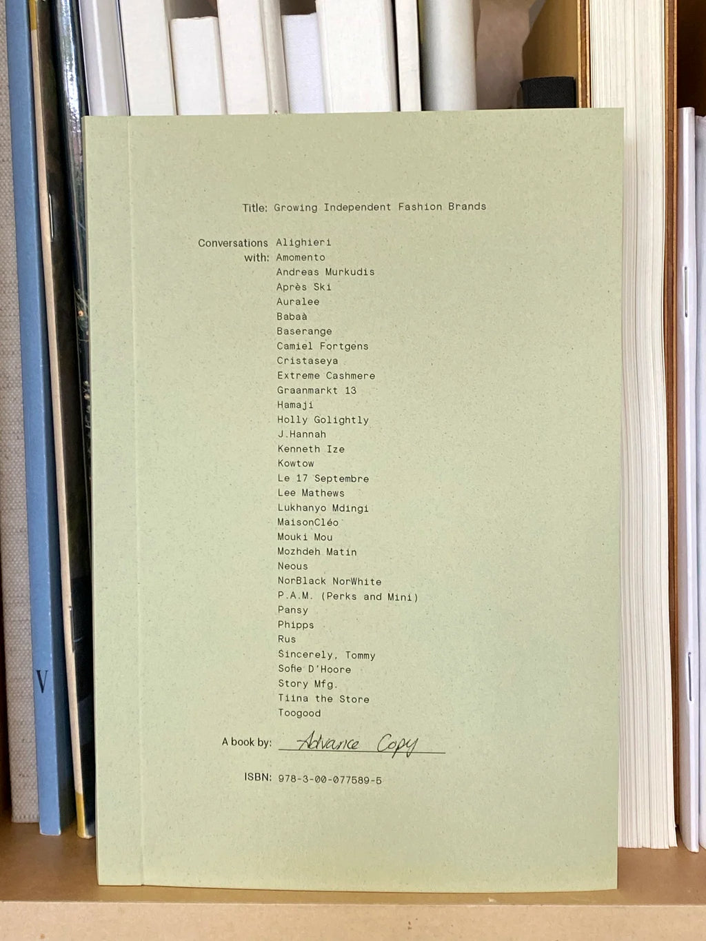 Advance Copy - Growing Independent Fashion Brands