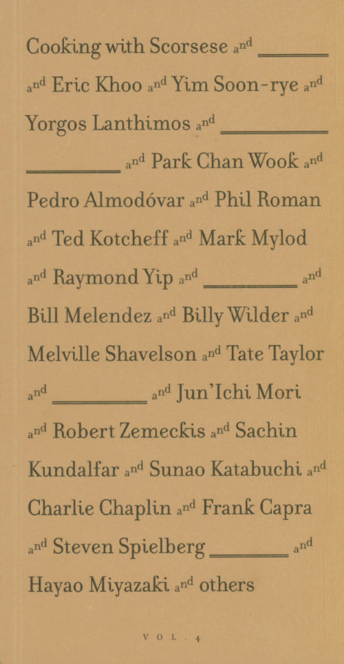 Cooking With Scorsese and others Vol. 4