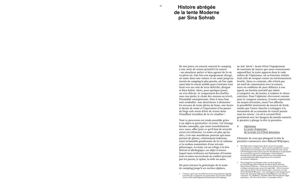 Typologie - The Camping Tent