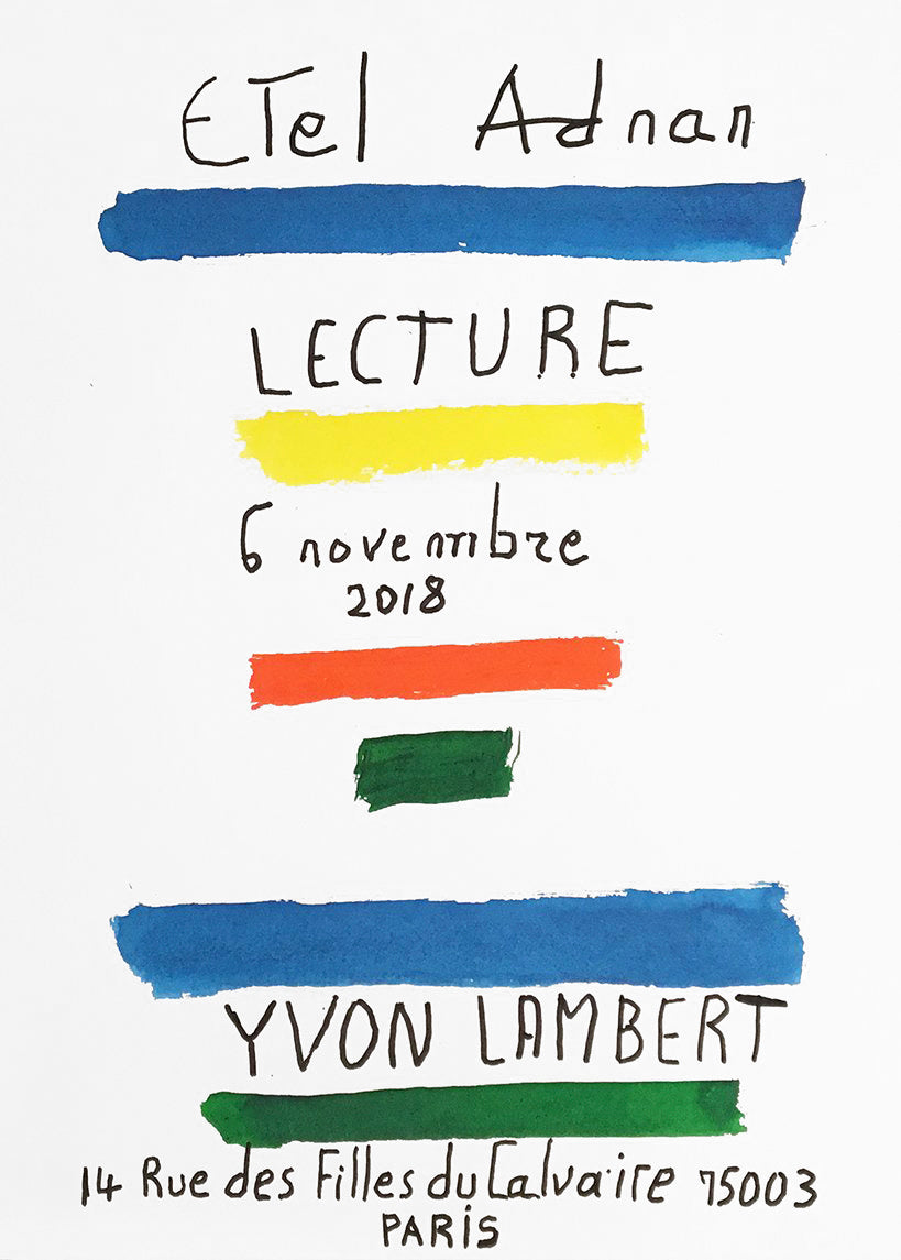 Etel Adnan - Lecture (Poster)