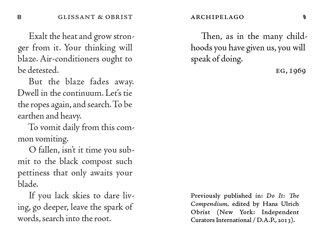 Édouard Glissant & Hans Ulrich Obrist - The Archipelago Conversations