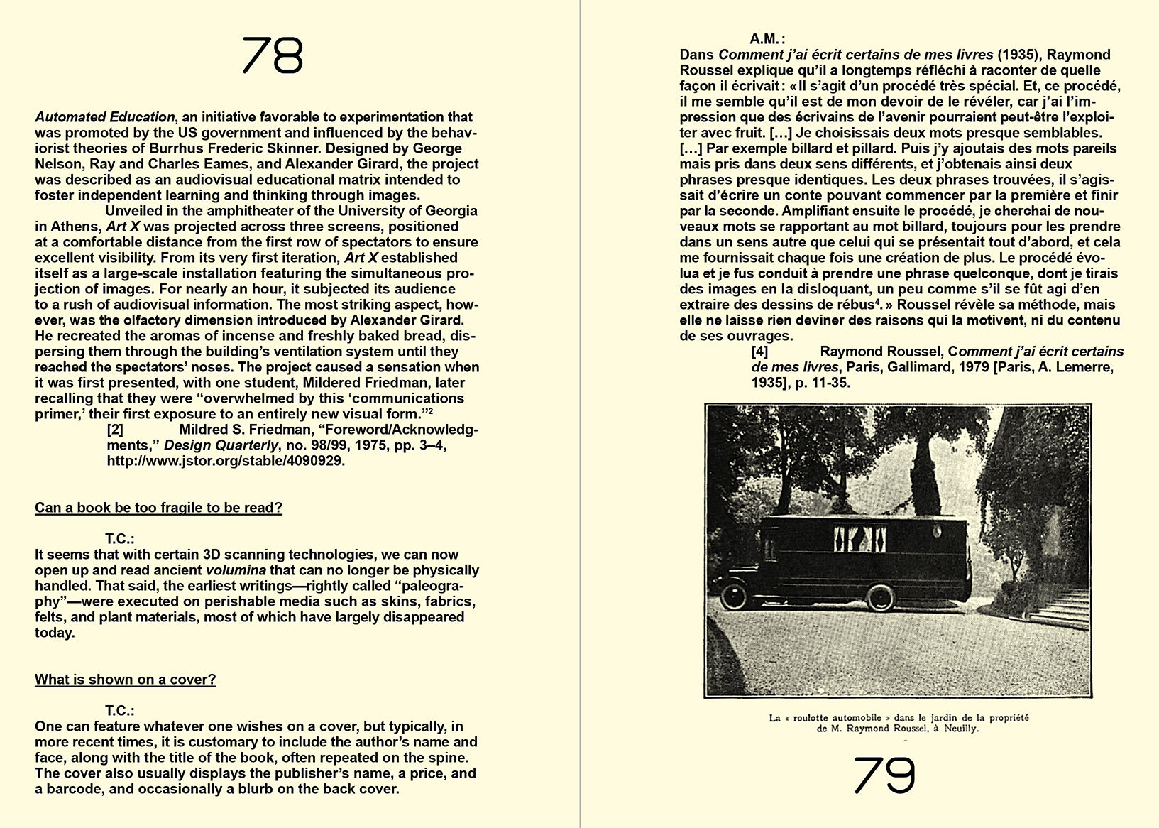 16 millions de signes – From and about books