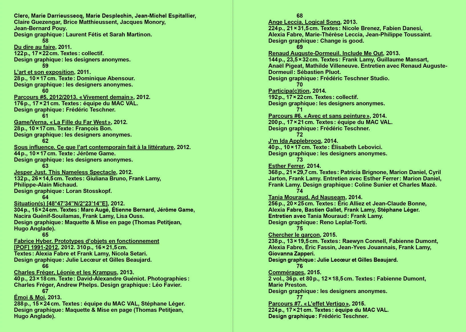 16 millions de signes – From and about books