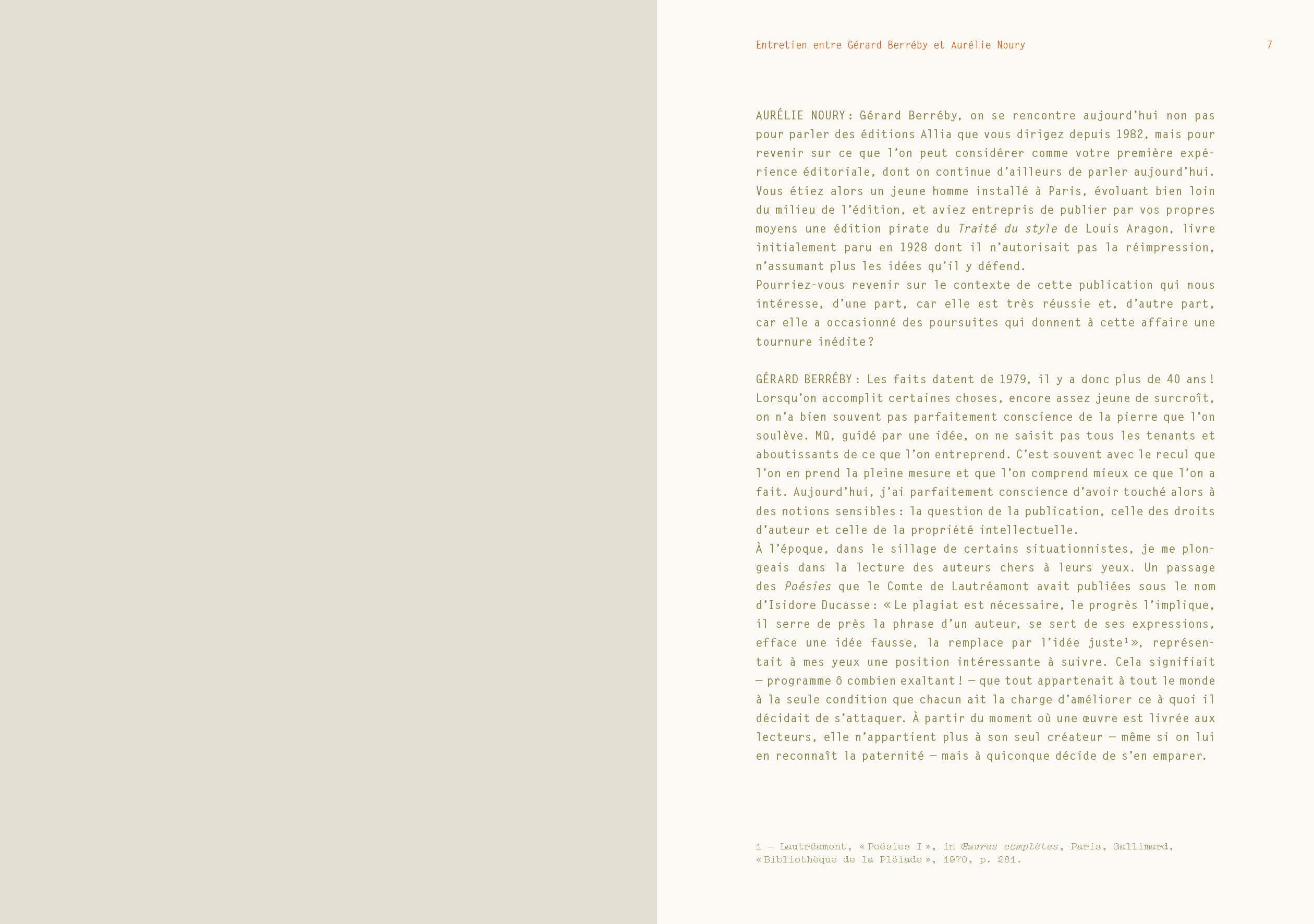 Gérard Berréby - Documents relatifs à l'édition pirate du Traité du style de Louis Aragon par Gérard Berréby