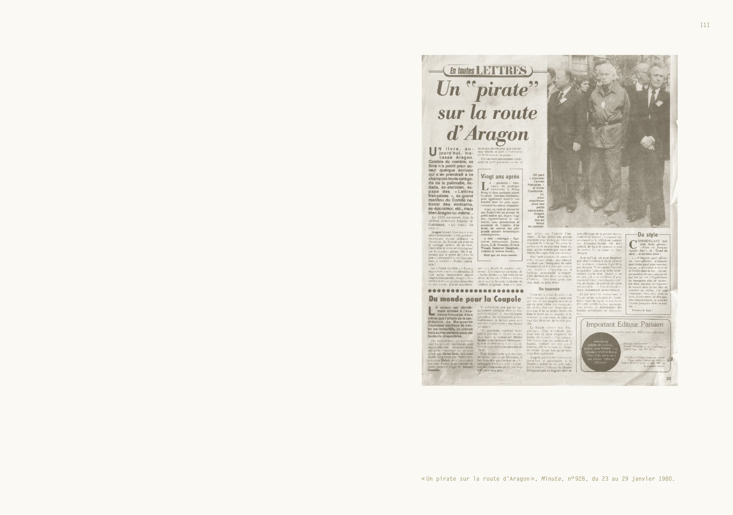 Gérard Berréby - Documents relatifs à l'édition pirate du Traité du style de Louis Aragon par Gérard Berréby