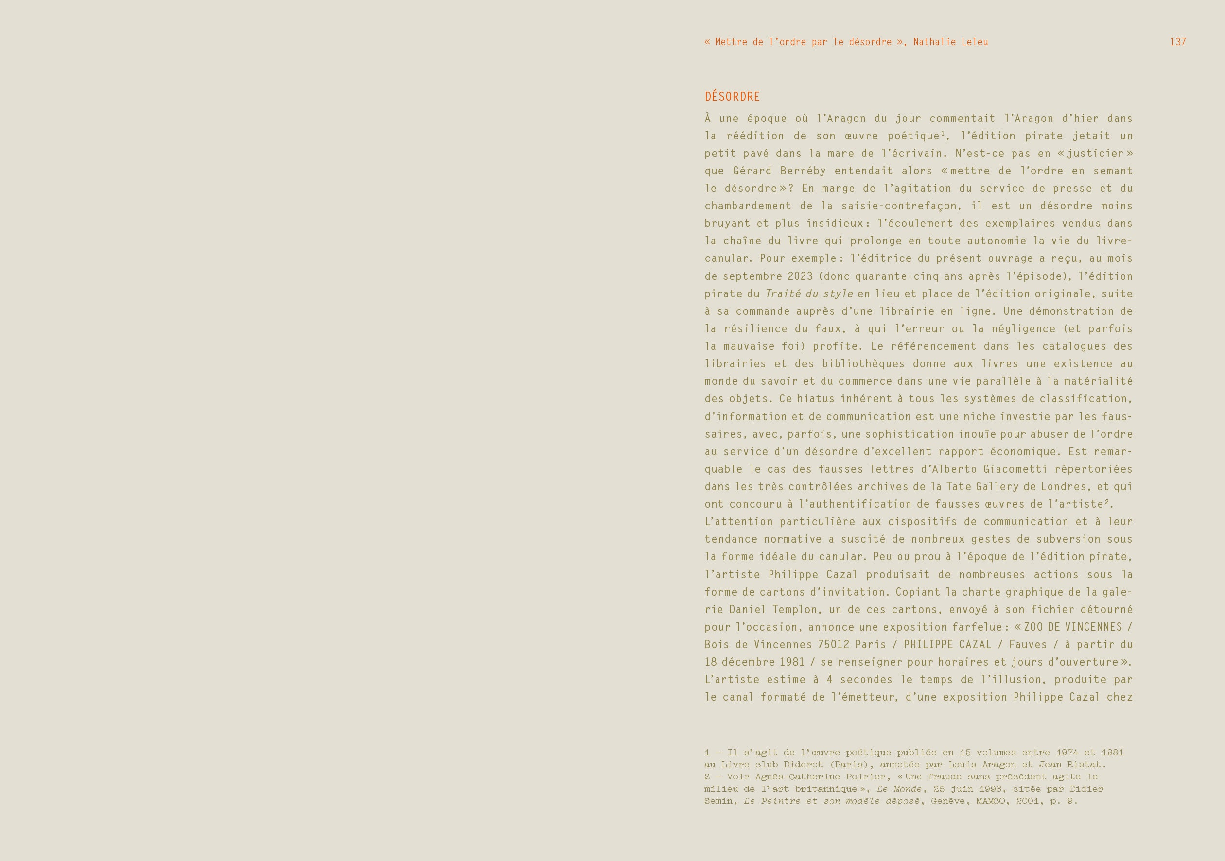 Gérard Berréby - Documents relatifs à l'édition pirate du Traité du style de Louis Aragon par Gérard Berréby