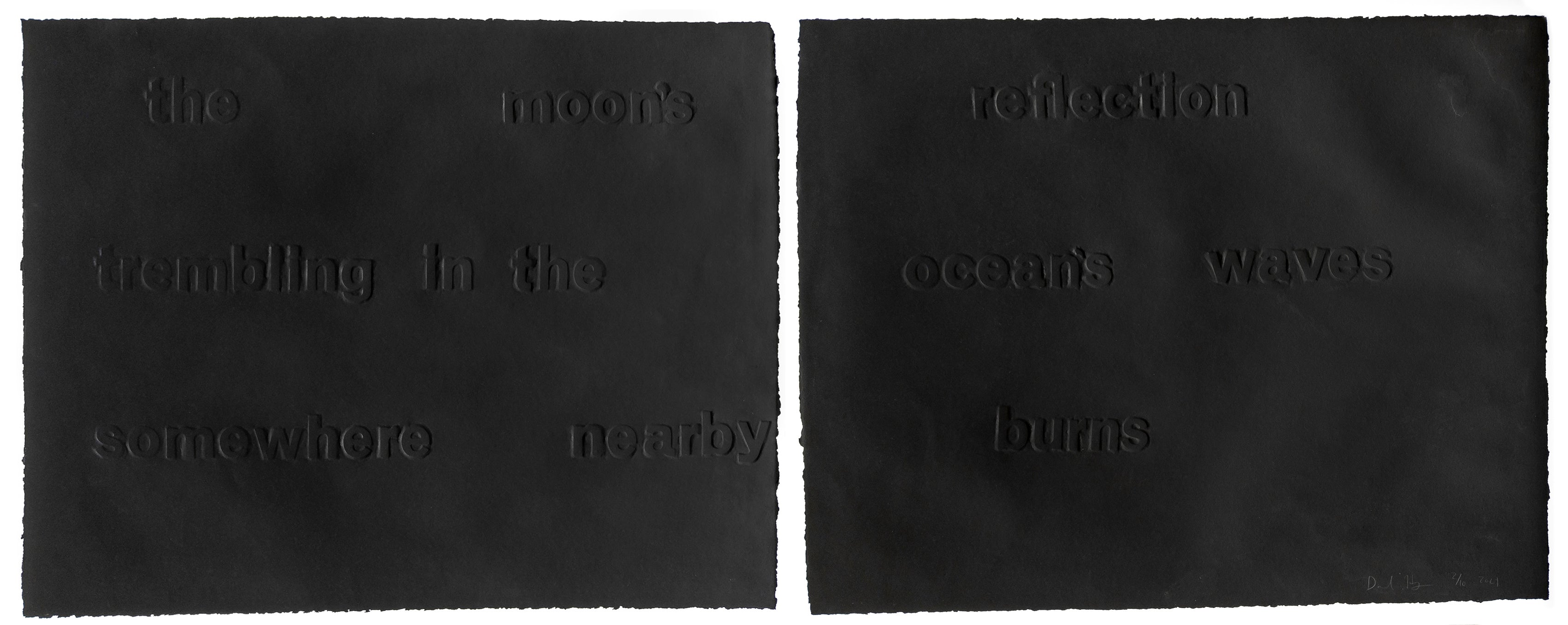 David Horvitz - Moon Black Haiku, 2021
