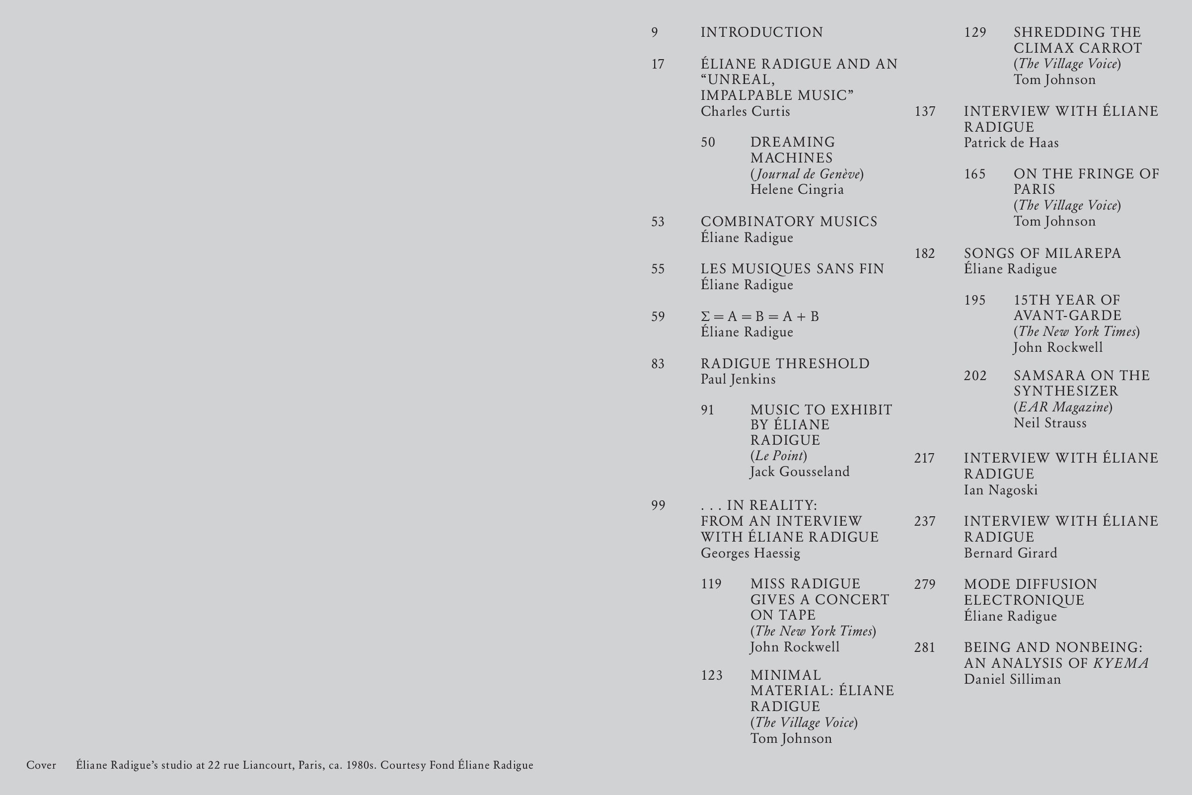 Blank Forms - N°10 "Éliane Radigue - Alien Roots"