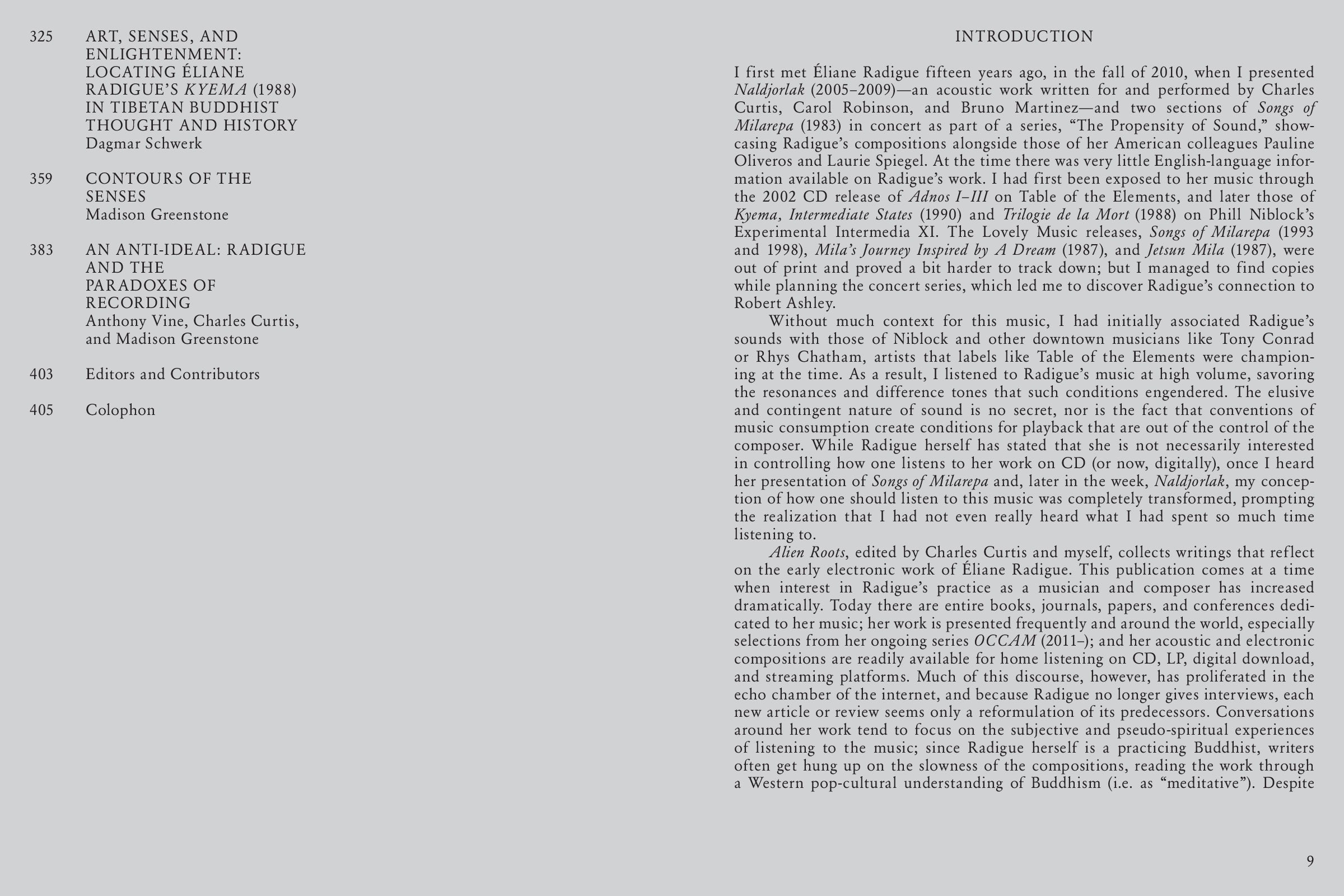 Blank Forms - N°10 "Éliane Radigue - Alien Roots"