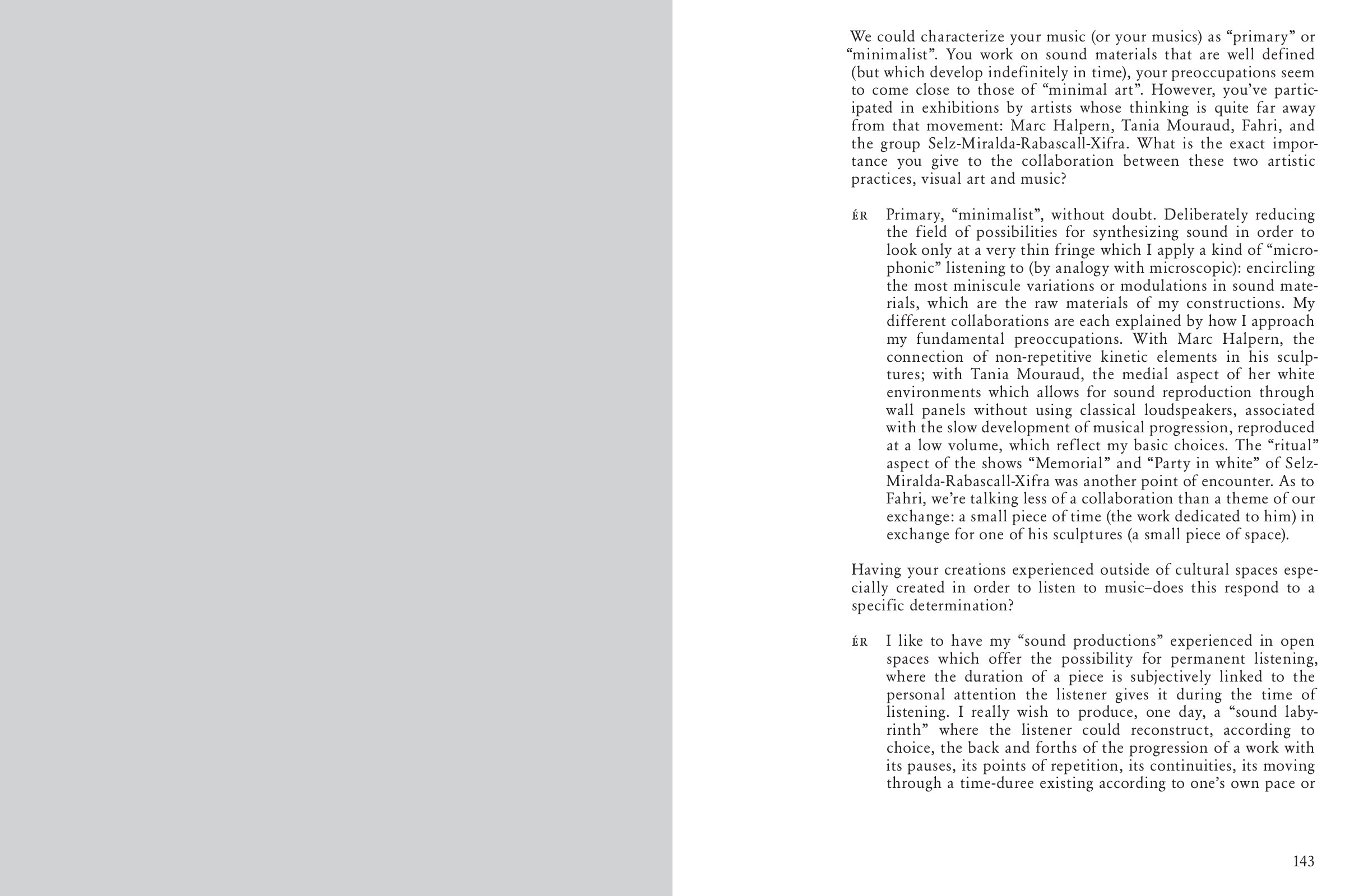 Blank Forms - N°10 "Éliane Radigue - Alien Roots"