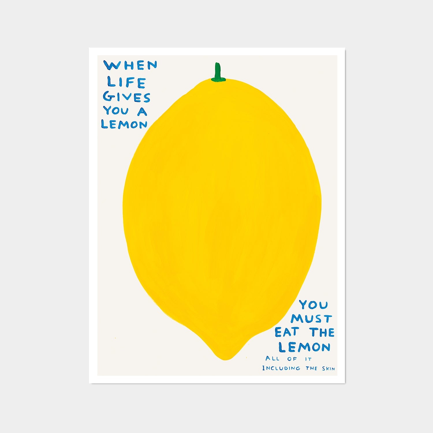 David Shrigley - When Life Gives You A Lemon (Poster)