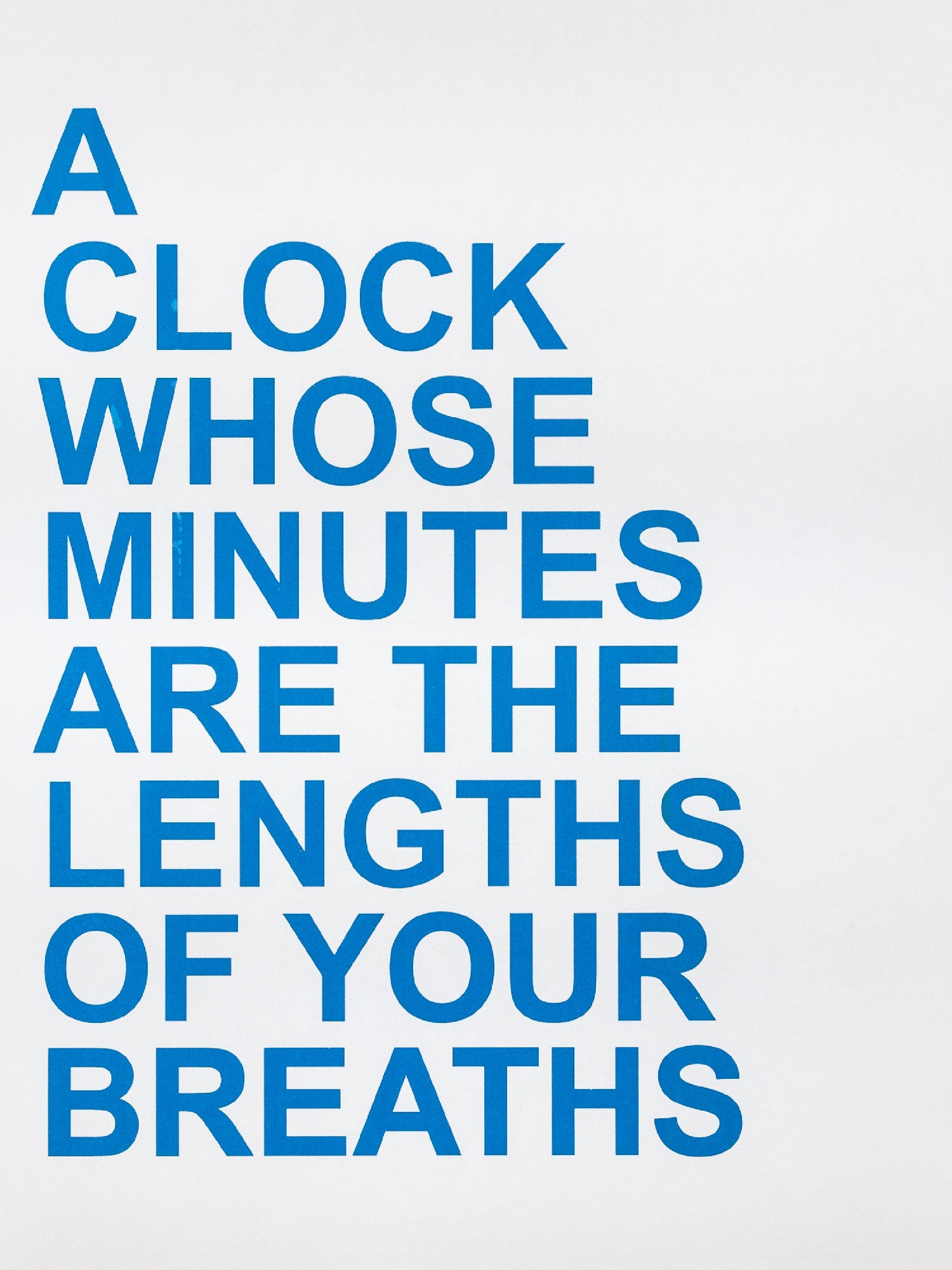 David Horvitz - Proposals for clocks (limited edition blue set)