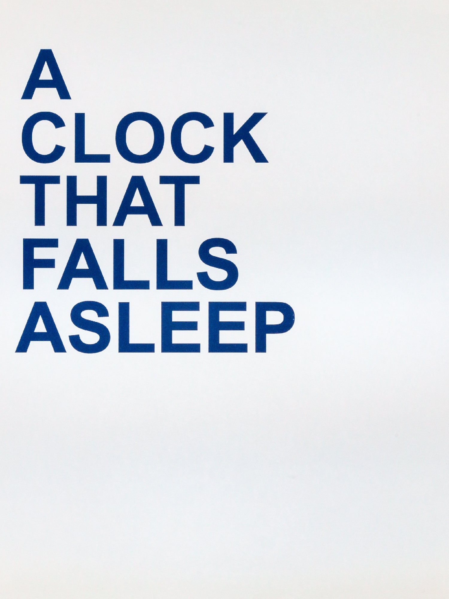 David Horvitz - Proposals for clocks (limited edition blue set)