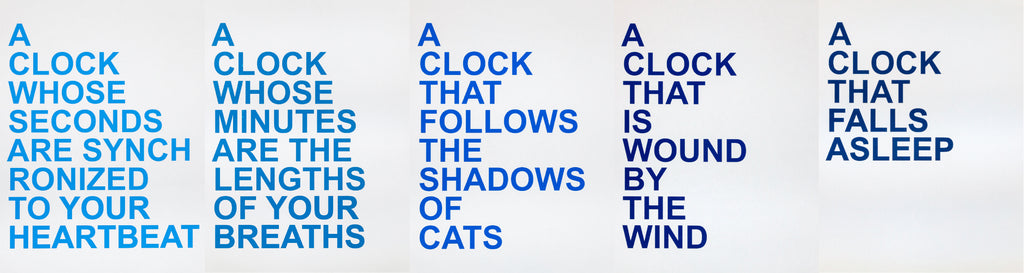 David Horvitz - Proposals for clocks (limited edition blue set)