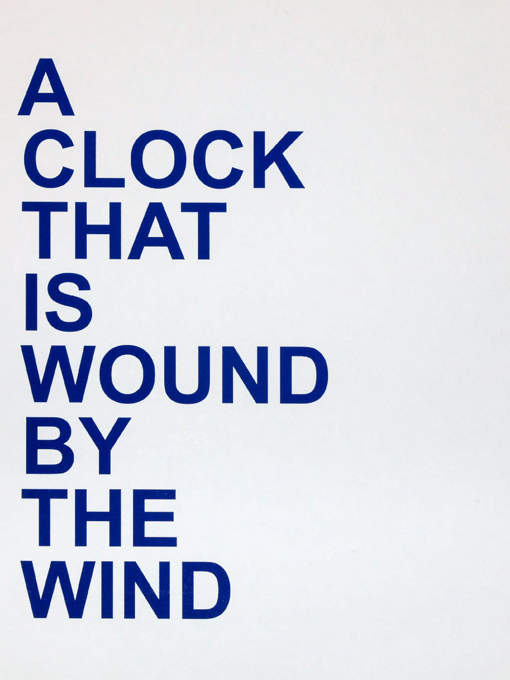 David Horvitz - Proposals for clocks (limited edition blue set)