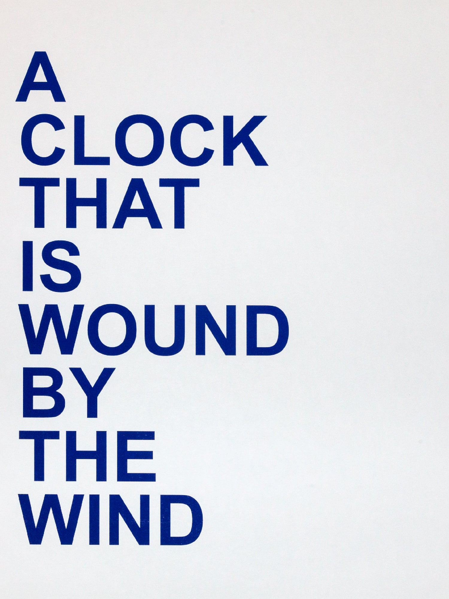 David Horvitz - Proposals for clocks (limited edition blue set)