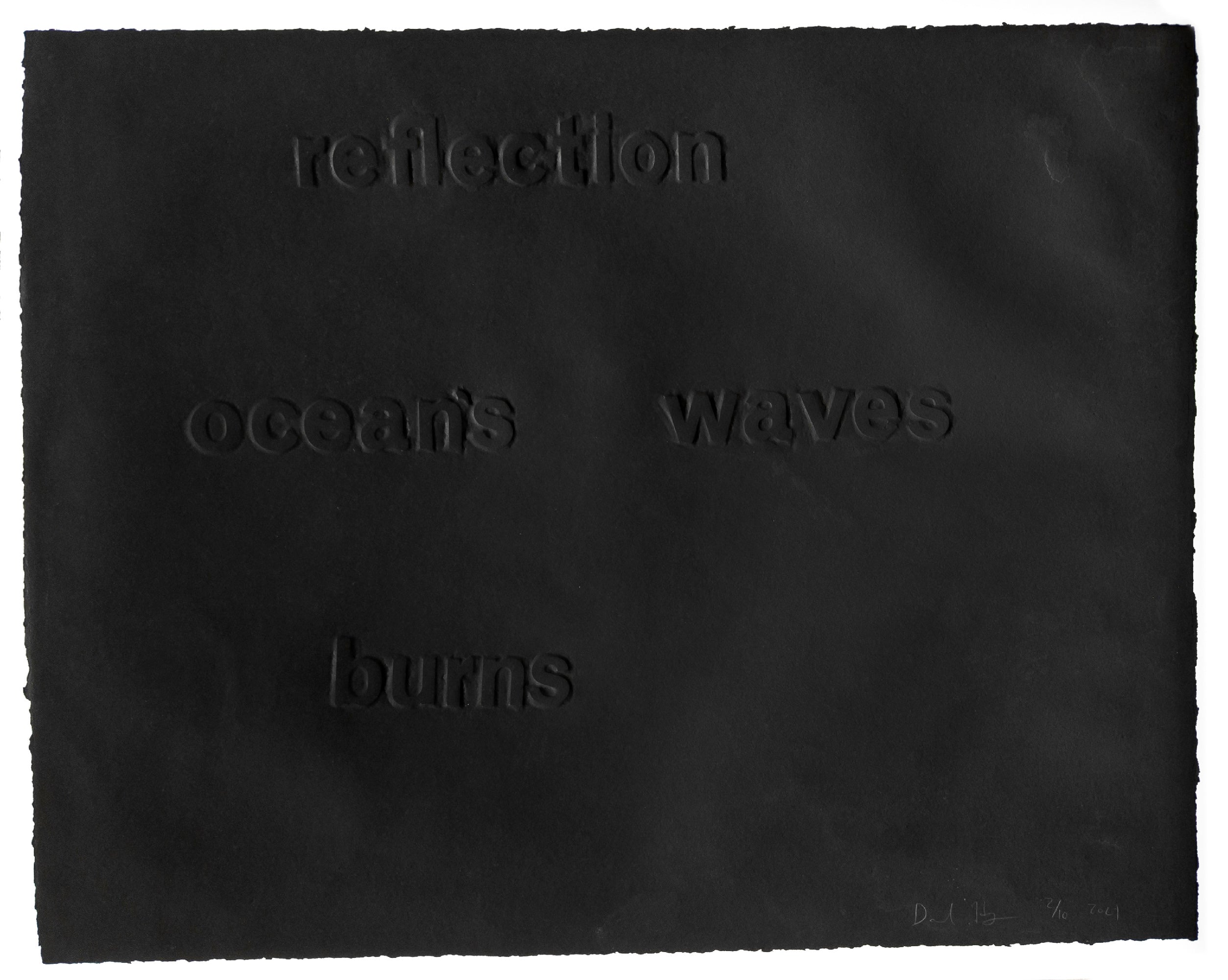 David Horvitz - Moon Black Haiku, 2021