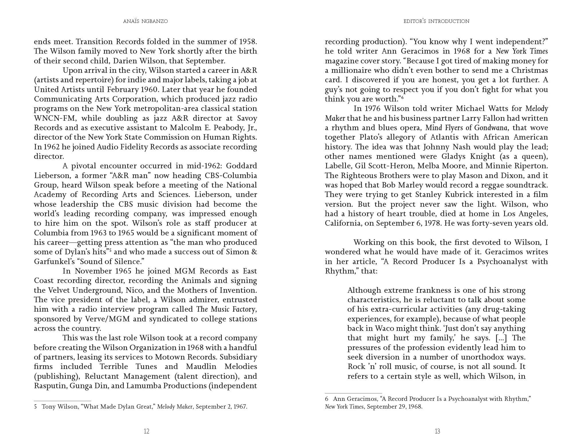 Tom Wilson - Everybody's Head is Open to Sound – Writings on Tom Wilson