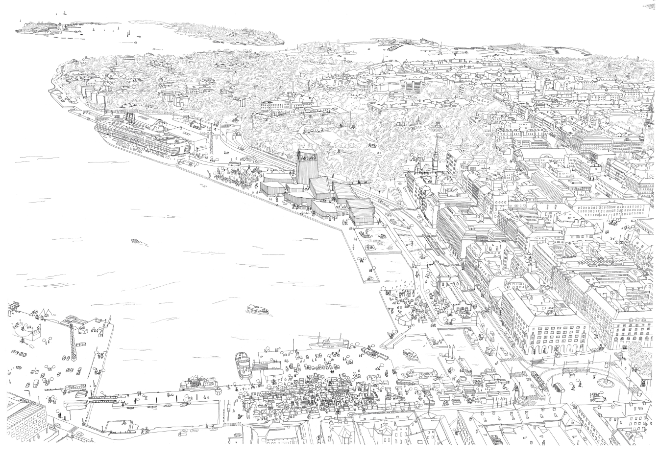 Hiroko Kusunoki for Moreau Kusunoki <br><em>GUGGENHEIM HELSINKI, FINLAND, URBAN VIEW</em>, 2015