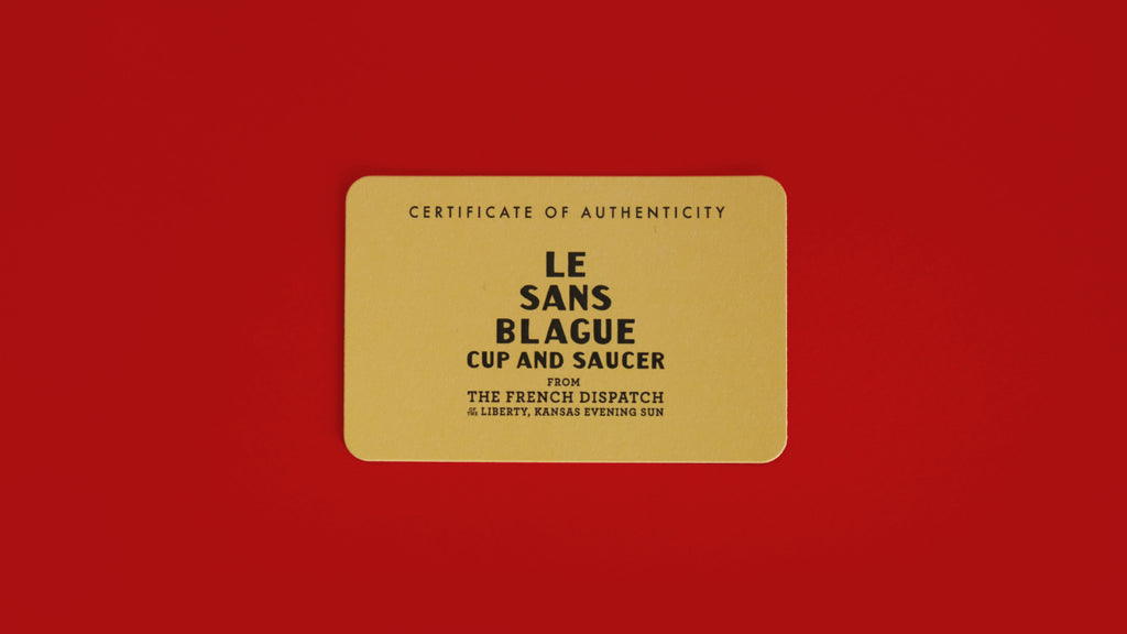 Wes Anderson : The Archives "Le Sans Blague" Cup and Saucer