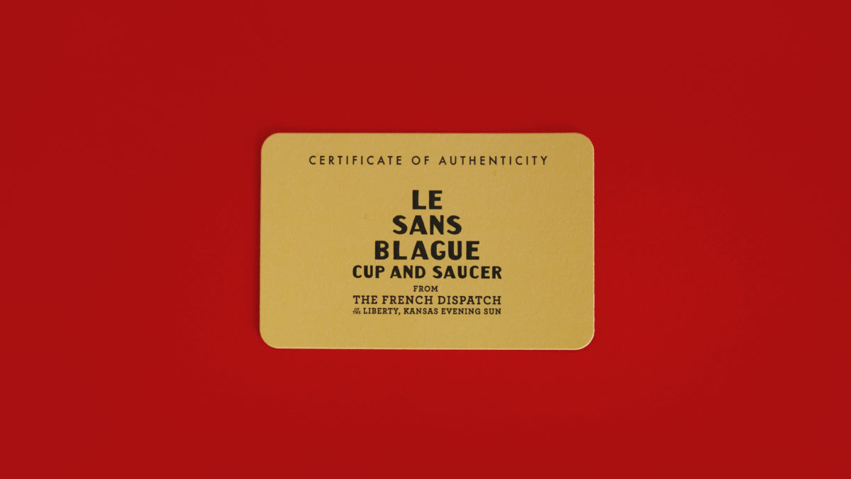 Wes Anderson : The Archives "Le Sans Blague" Cup and Saucer