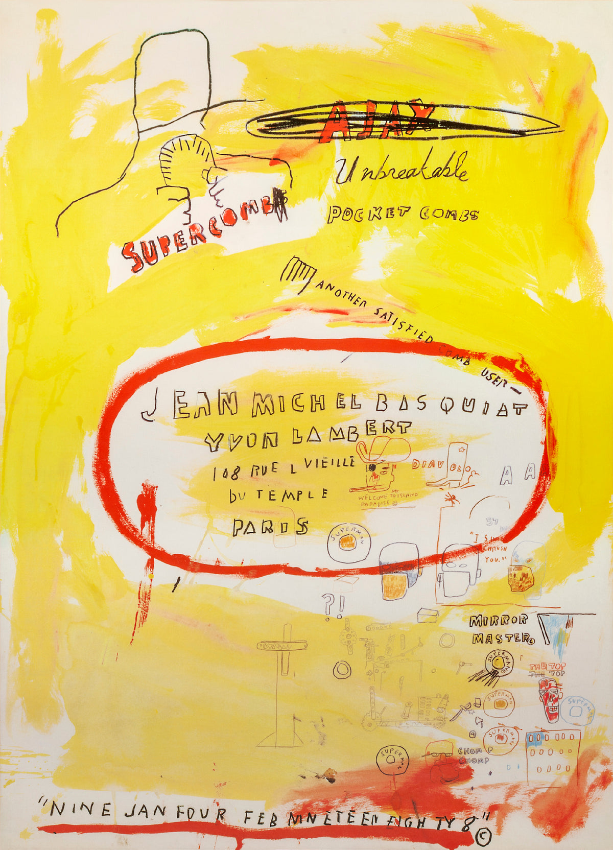 Jean Michel Basquiat - Supercomb (1988) – Yvon Lambert Paris