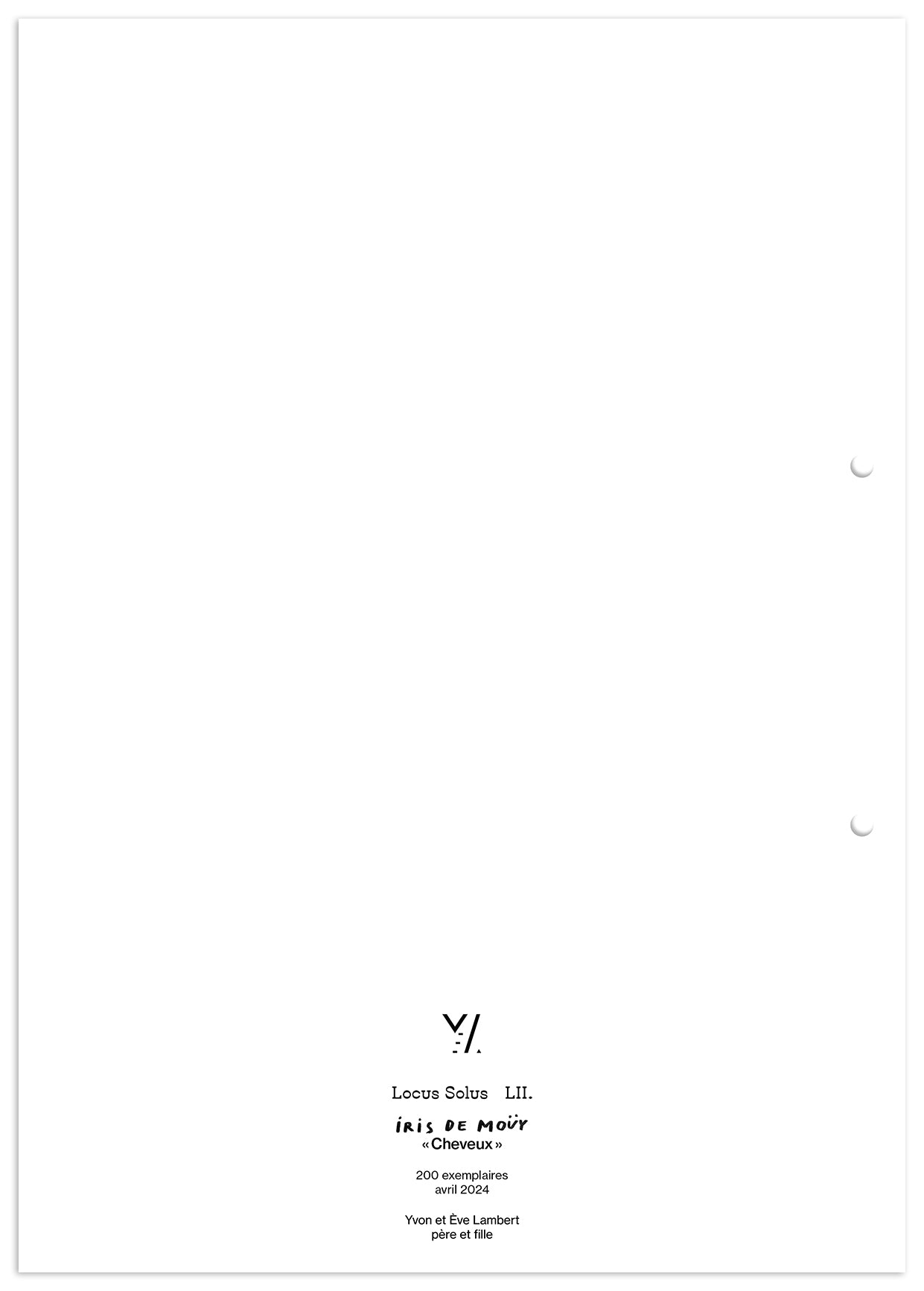 Locus Solus LII. - Iris de Moüy