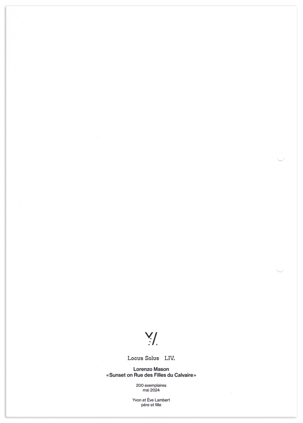Locus Solus LIV. - Lorenzo Mason