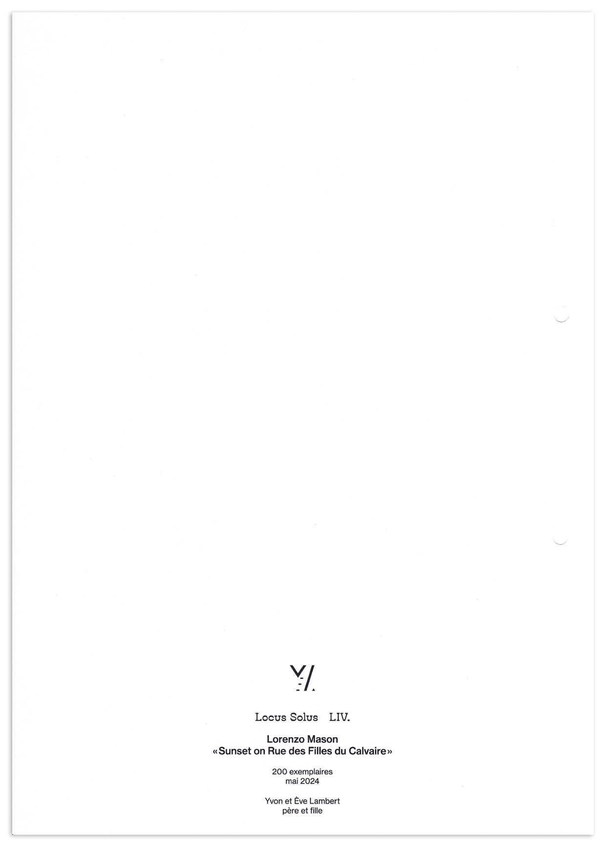 Locus Solus LIV. -Lorenzo Mason