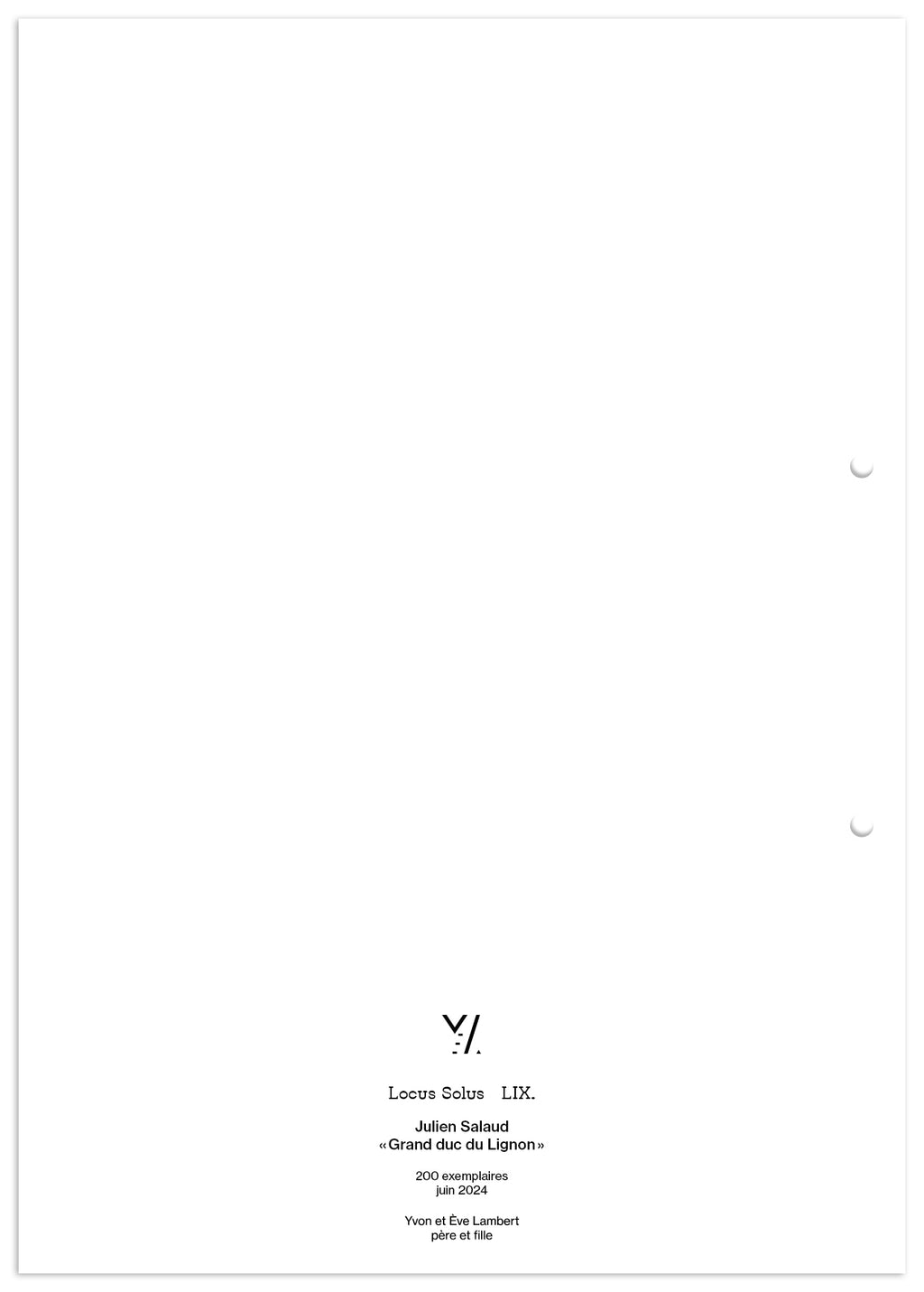 Locus Solus LIX. - Julien Salaud