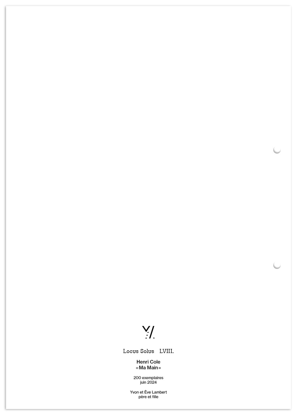 Locus Solus LVIII. - Henri Cole