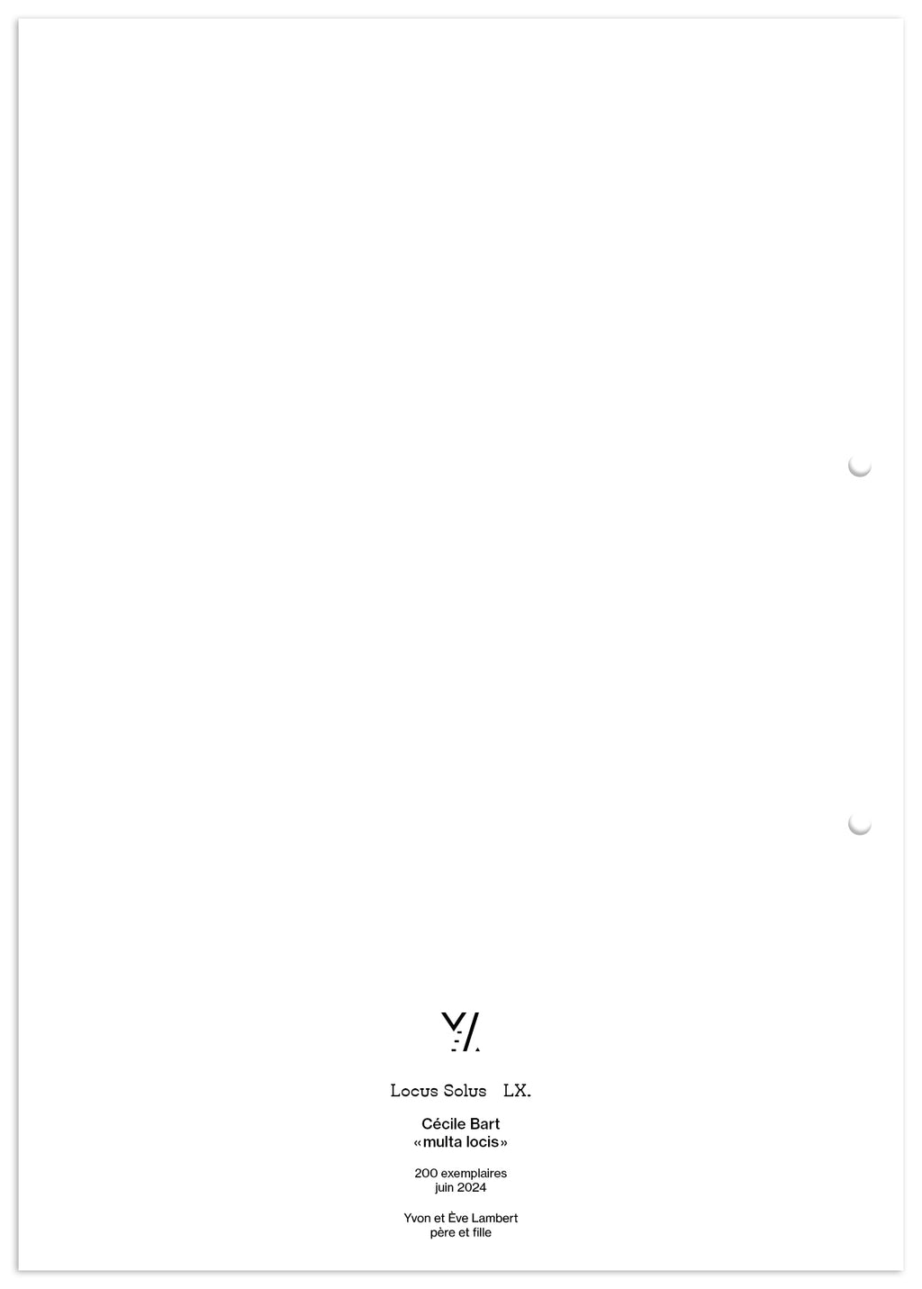 Locus Solus LX. - Cécile Bart