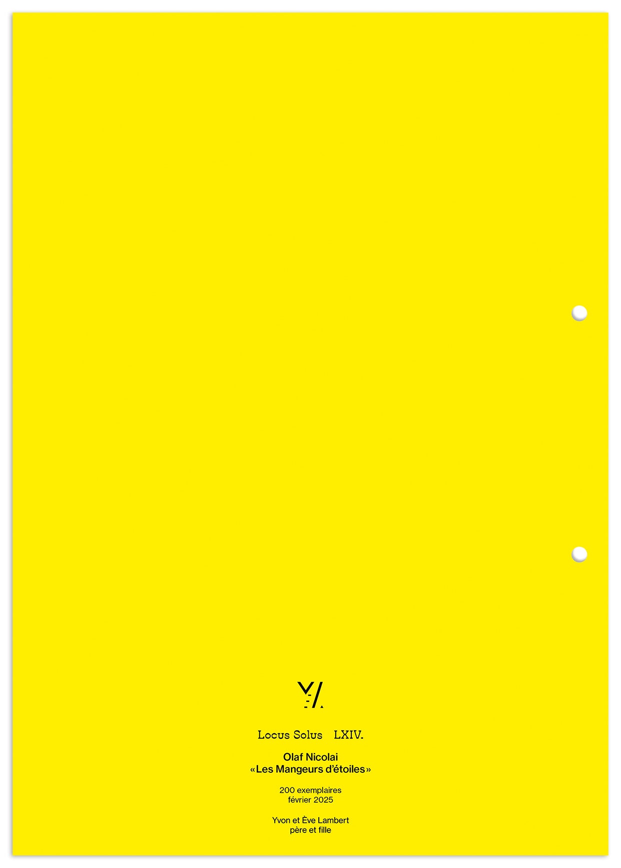 Locus Solus LXIV. - Olaf Nicolai