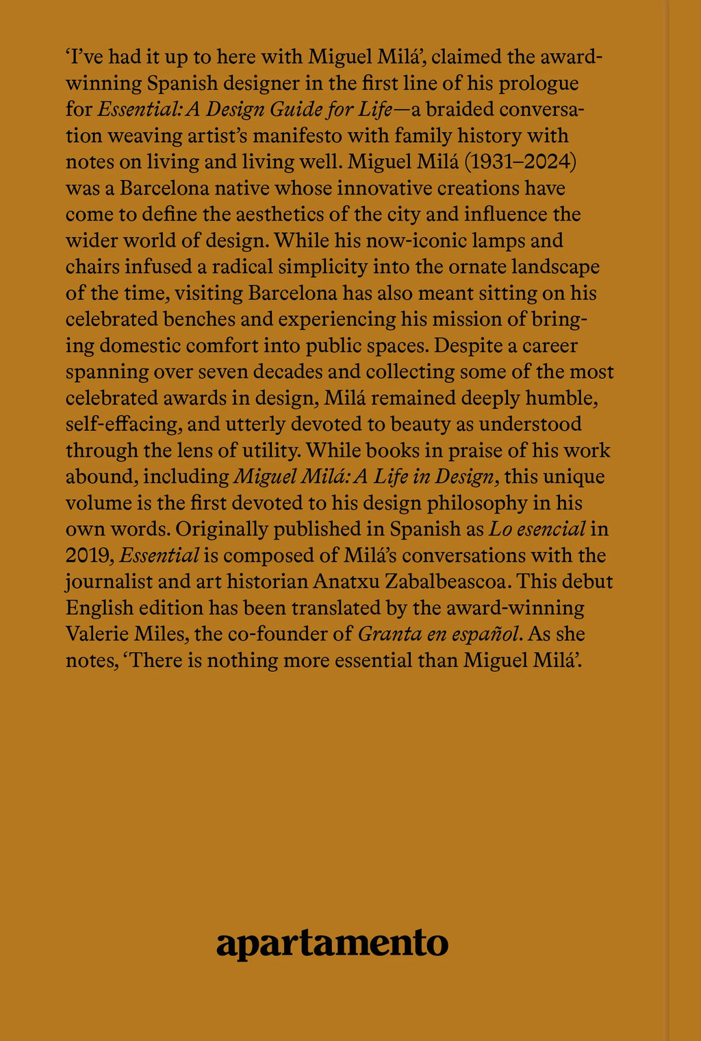 Miguel Milá - Essential: A Design Guide for Life